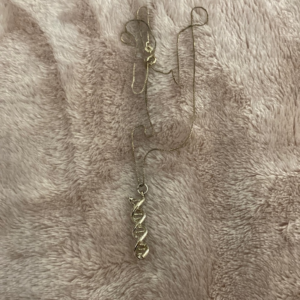 DNA helix necklace